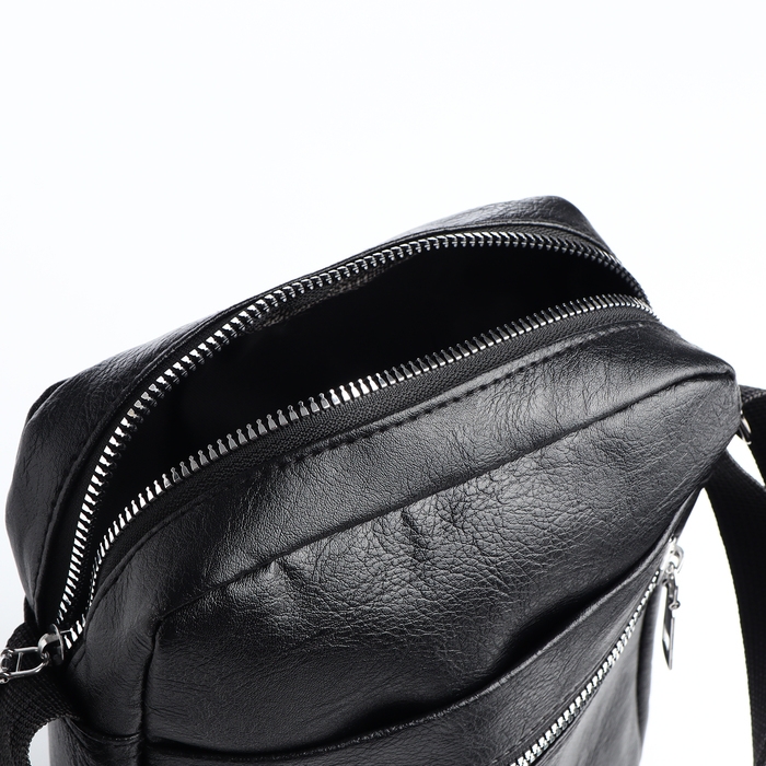 Сумка мужская на молнии, цвет чёрный Сумка мужская на молнии, цвет чёрный