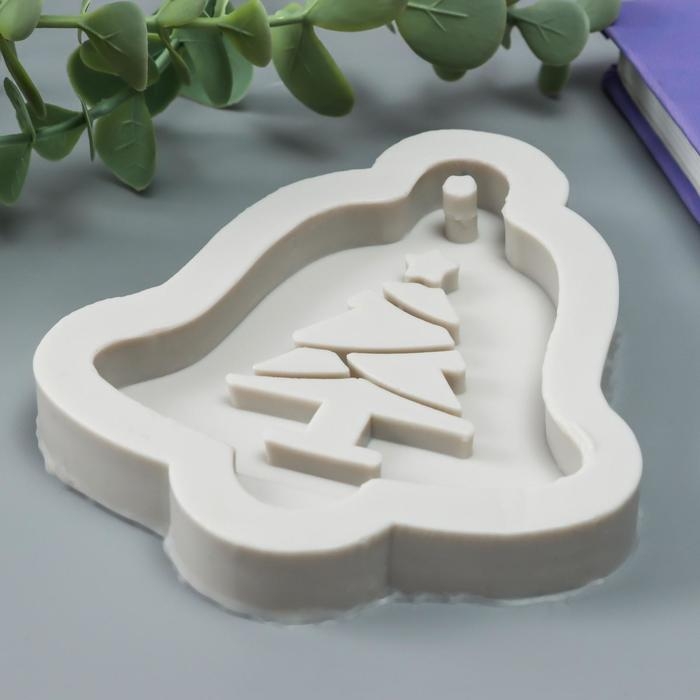 Молд силикон Молд силикон "Колокольчик с ёлочкой" 11х9х1,5 см