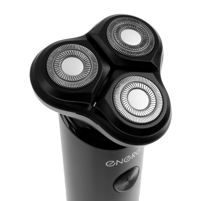 Электробритва Energy EN-727 5 Вт, роторная, 3 головки, влажное бритьё, от АКБ, чёрная Электробритва Energy EN-727 5 Вт, роторная, 3 головки, влажное бритьё, от АКБ, чёрная