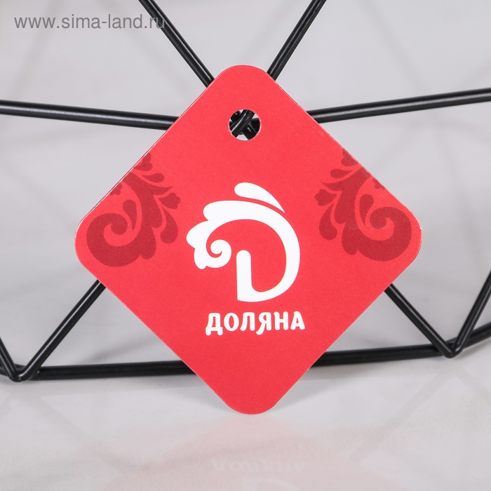 Фруктовница Доляна «Геометрия», 27×27×14 см, цвет чёрный Фруктовница Доляна «Геометрия», 27×27×14 см, цвет чёрный