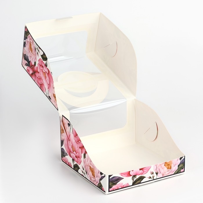 Коробка под бенто-торт с окном «Для тебя», 14 х 14 х 8 см Коробка под бенто-торт с окном «Для тебя», 14 х 14 х 8 см