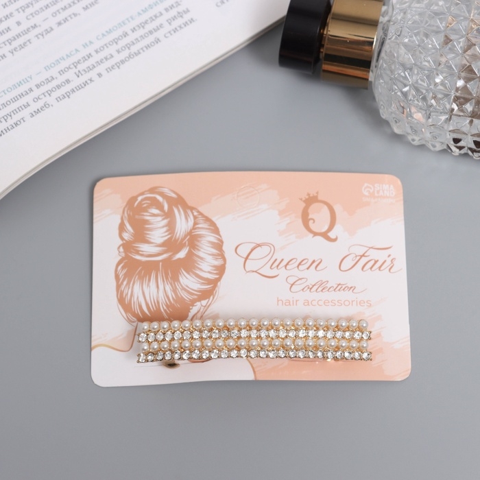 Заколка-автомат Заколка-автомат "Диана" прямой, 7 см, золото