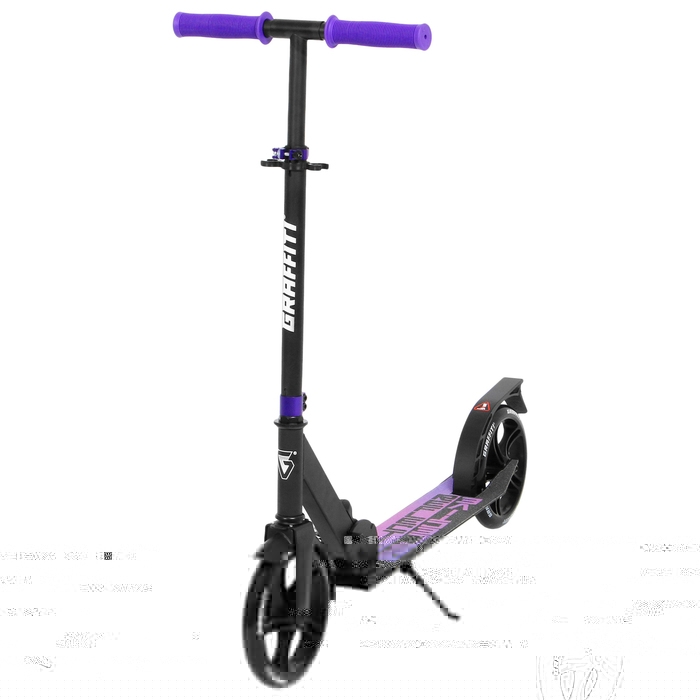 Самокат городской GRAFFITI City 200, складной, колёса PU 200 мм, ABEC 7 Carbon, цвет чёрный Самокат городской GRAFFITI City 200, складной, колёса PU 200 мм, ABEC 7 Carbon, цвет чёрный