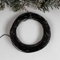 Гирлянда &laquo;Нить&raquo; 20 м, роса, IP20, чёрная нить, 200 LED, свечение мульти, 12 В