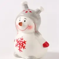 Фигурка керамическая &laquo;Снеговичок со снежинкой&raquo;, 8.6 см