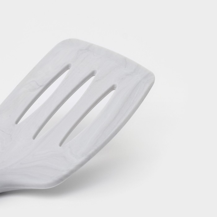 Лопатка с прорезями Доляна «Шанти», 34,5 см, цвет серый