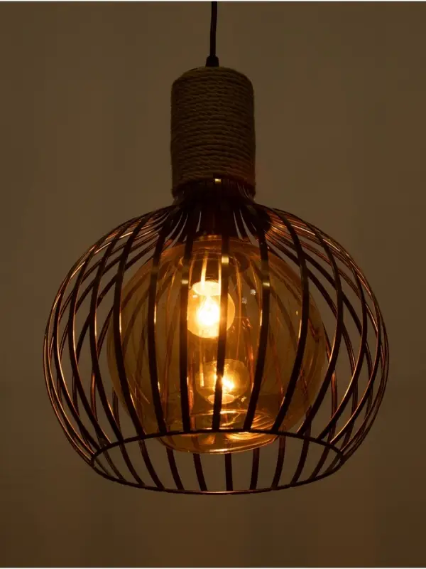 Светильник &laquo;Клубок&raquo; 1&times;40 Вт Е27 медь 28&times;28&times;28 см