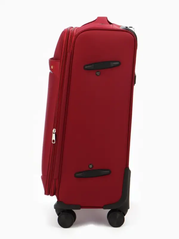 Чемодан на колёсах TEXTURA, кодовый замок, с увеличением, 42&times;26&times;68 см, 24", красный