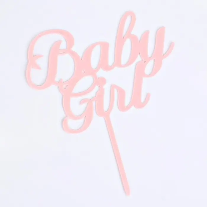 Топпер для торта Baby girl, светло-розовый Топпер для торта Baby girl, светло-розовый