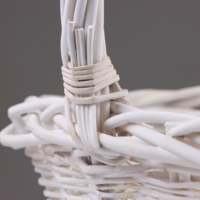 Набор корзин из 3 шт, 43х33х17/40 см, белый, ива Набор корзин из 3 шт, 43х33х17/40 см, белый, ива