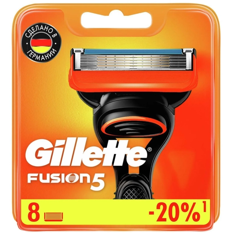 Сменные кассеты для бритья Gillette FUSION 8шт