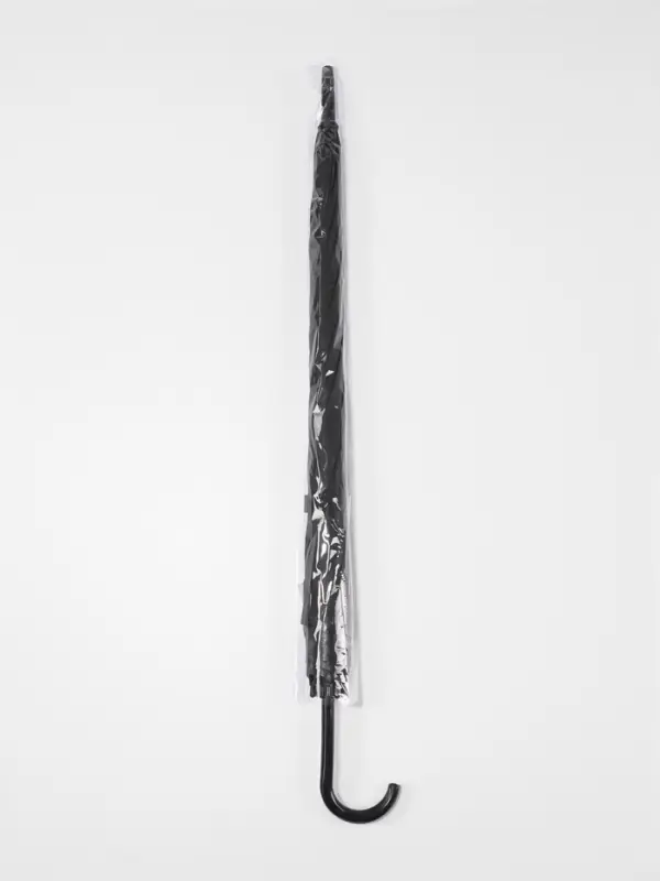 Зонт - трость полуавтоматический &laquo;Однотонный&raquo;, 8 спиц, R=46/55 см, d=92 см, чёрный