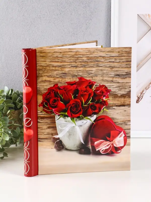 Фотоальбом 10 магнитных листов "Розы" 23X28см, пер-т внутр.спираль