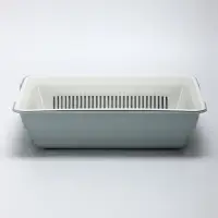 Туалет глубокий с сеткой 36&times;25&times;9 см, белый/серый