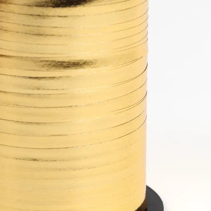 Лента для декора и подарков, золото, металлизированная, 0.5 см &times; 250 м