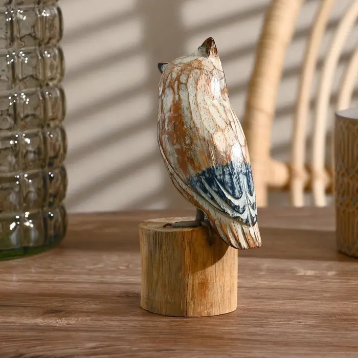 Cувенир «Сова на пеньке», 18 см, дерево