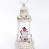 Фигура светодиодная &laquo;Маяк снеговик&raquo; 10.5&times;10.5&times;24 см, музыка