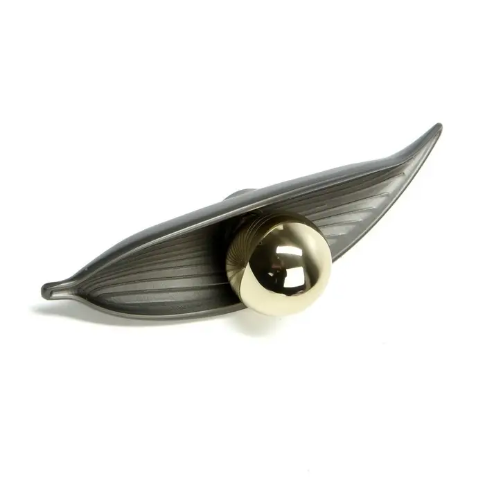 Ручка-кнопка CAPPIO RK134, мебельная, цвет графит/золото