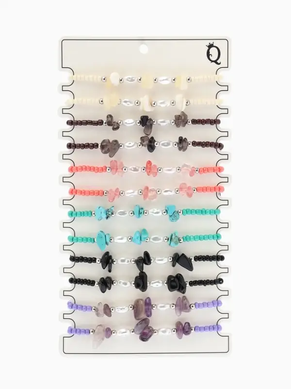 Браслет под натуральный камень &laquo;Крошка&raquo; с жемчугом, цвет МИКС