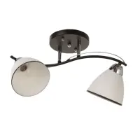 Люстра потолочная BayerLux &laquo;Ирида&raquo;, 2хЕ27, 40 Вт, черно-хромовый, 42&times;19&times;24 см