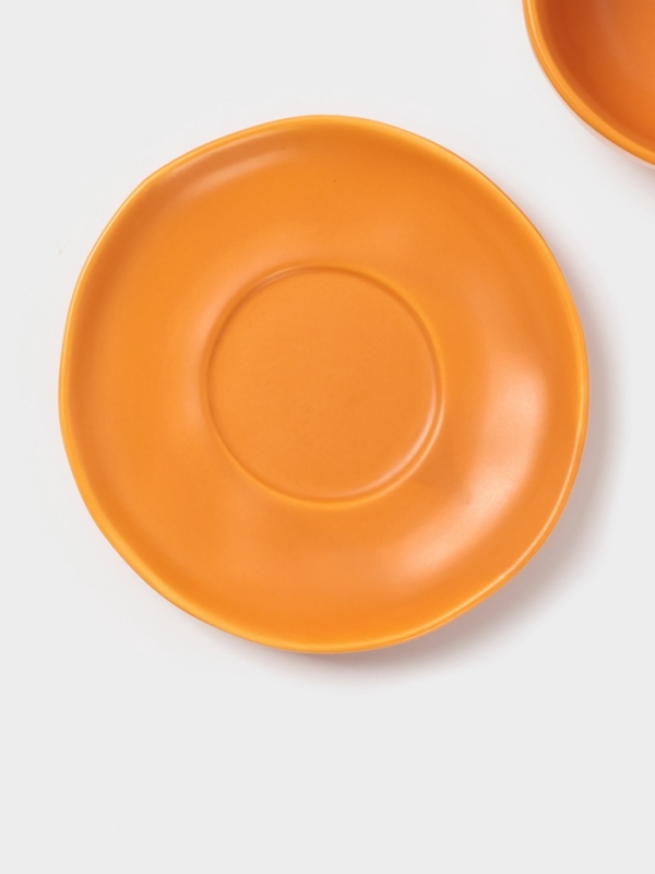 Бульонница Magistro  Бульонница Magistro "Potter" 255мл 15х2,5 цвет оранжевый с блюдцем