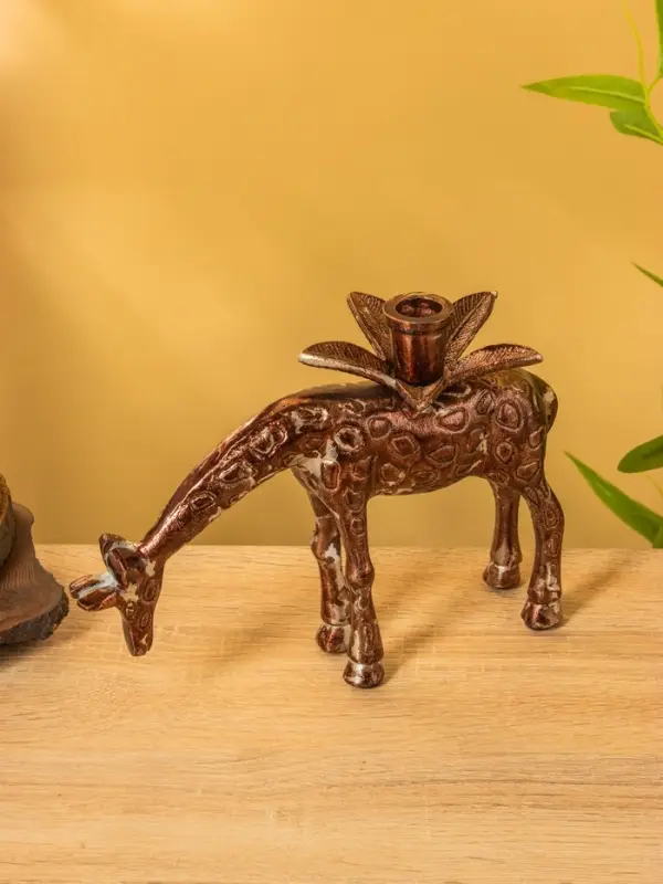 Подсвечник "Жираф" алюминий 26х11х17 см