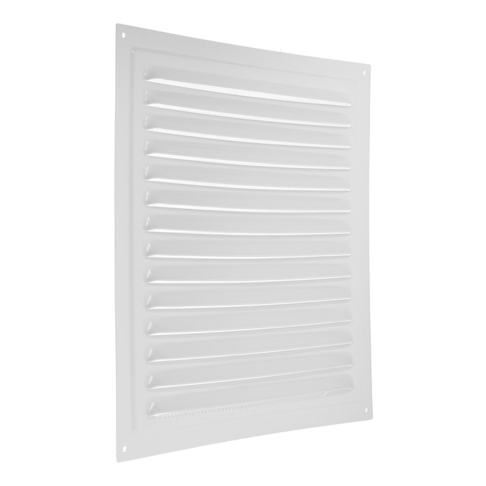 Решетка вентиляционная ZEIN Люкс РМ3030С, 300 х 300 мм, с сеткой, металлическая, серая