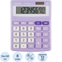 Калькулятор настольный КОМП Attache, AС-223P,8р,дв. пит, фиолет,134x107x34