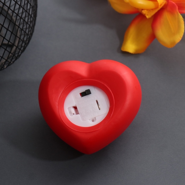 Ночник Ночник "Сердце" (Наша любовь) LED 2хLR44 7х7х3.5см