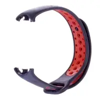 Ремешок для фитнес-браслета Mi Band 8/9 Luazon, с перфорацией, чёрный, красный