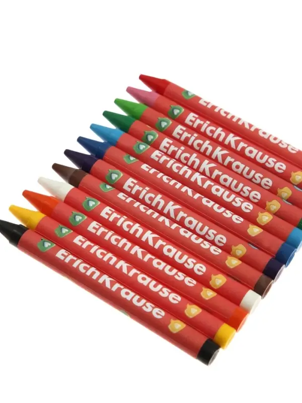 Восковые мелки 8 цветов, ErichKrause Jolly Friends, круглые