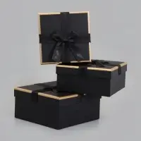 Набор подарочных коробок 3 в 1, 19&times;19&times;9.5 см, 17&times;17&times;8 см, 15&times;15&times;6.5 см
