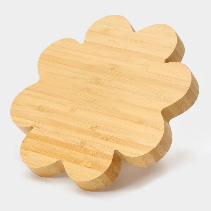 Менажница Доляна &laquo;Цветок&raquo;, 19.5&times;19.5 см, 4 секции, бамбук