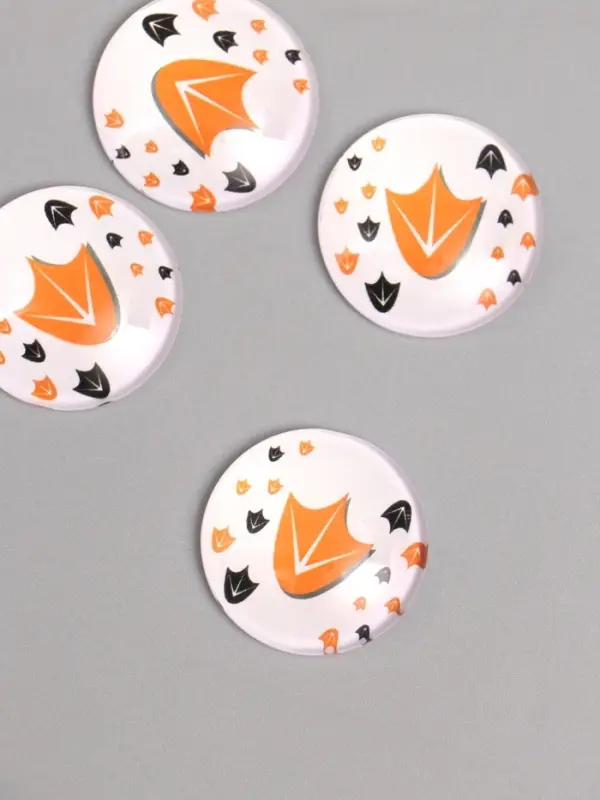 Кабошон стекло для творчества Кабошон стекло для творчества "Круг. Следы утки" 3х3 см