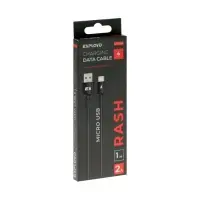 Кабель Exployd EX-K-1148, microUSB - USB, 2 А, 1 м, зарядка + передача данных, черный