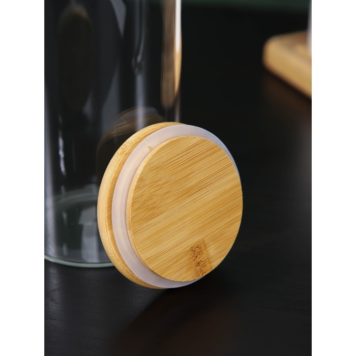 Кувшин стеклянный с бамбуковой крышкой «Эко», 1 л Кувшин стеклянный с бамбуковой крышкой «Эко», 1 л