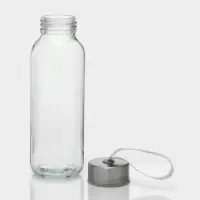 Бутылка для воды H=2O, 300 мл, h=17 см, стекло, прозрачная