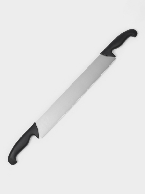 Нож для сыра с двумя ручками, лезвие 36,3 см, черная ручка Нож для сыра с двумя ручками, лезвие 36,3 см, черная ручка
