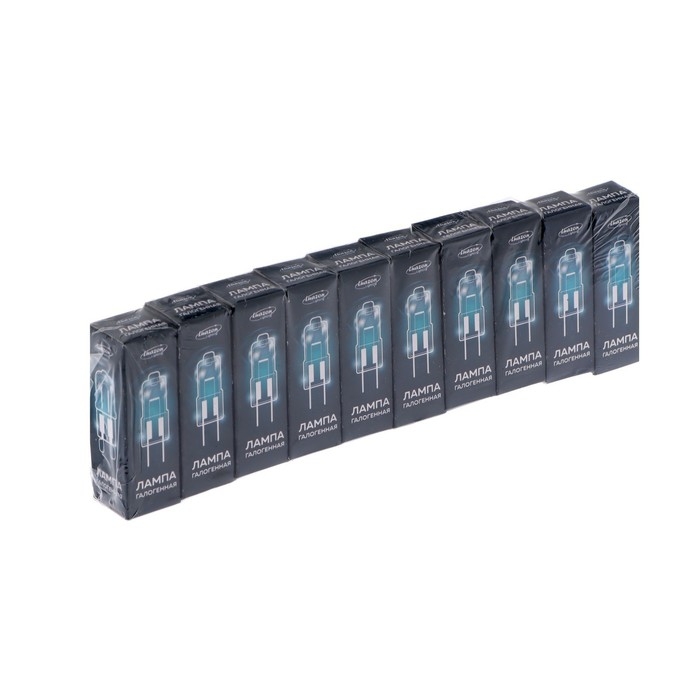 Лампа галогенная Luazon Lighting, G4, 20 Вт, 12 В, супер белая, набор 10 шт.