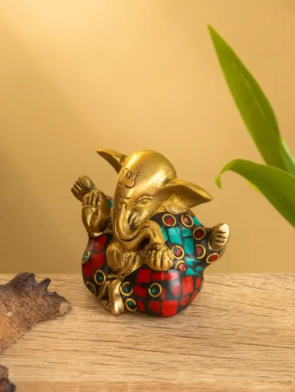 Сувенир «Ганеша», 6.5×4×5 см, латунь