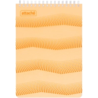 Блокнот WAVES оранжевый А5 спираль 50л. пласт.