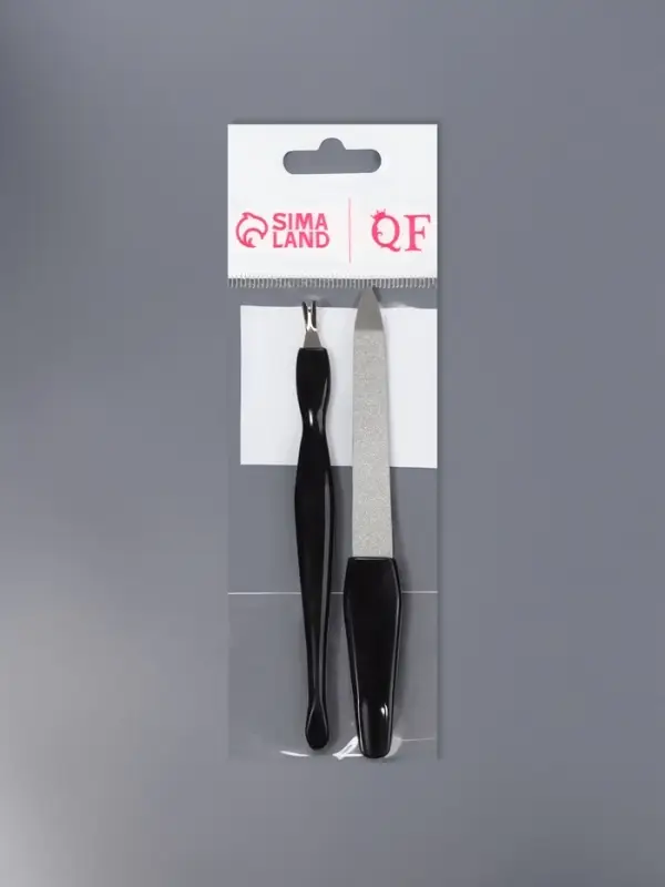 Набор маникюрный, 2 предмета: триммер, металлическая пилка