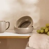 Салатники SL Home &laquo;Мольвено&raquo;, 720 мл, d=16.5 см, фарфор, набор 2 шт., зелёные