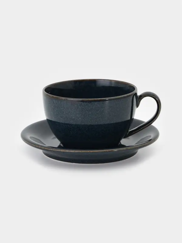 Чайная пара &laquo;Премиум&raquo;, 300 мл, фарфор, синяя