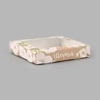 Коробка подарочная самосборная с окном &laquo;Цветы&raquo;, 16&times;16&times;3 см
