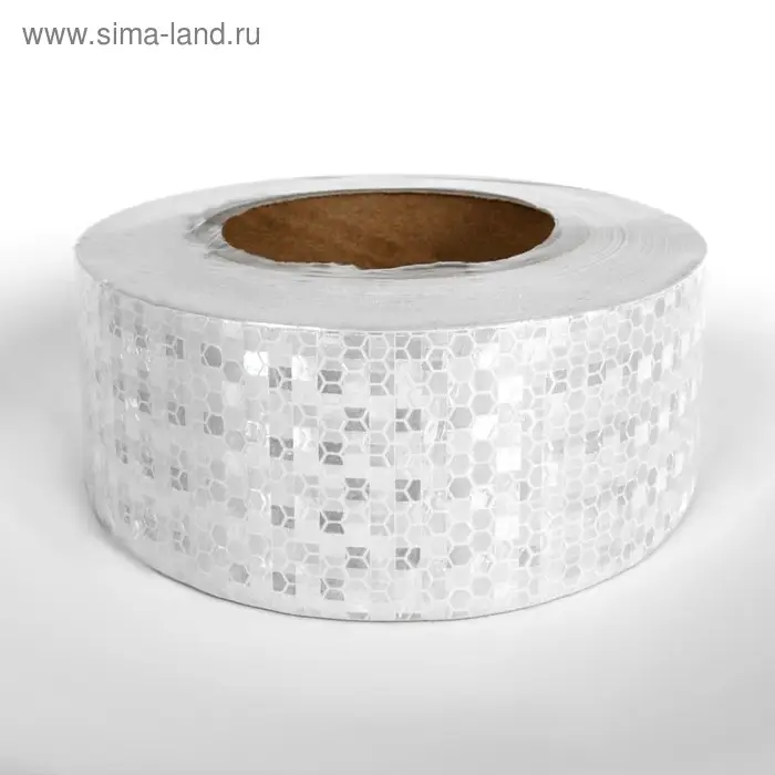 Светоотражающая лента, самоклеящаяся, белая, 5 см &times; 25 м