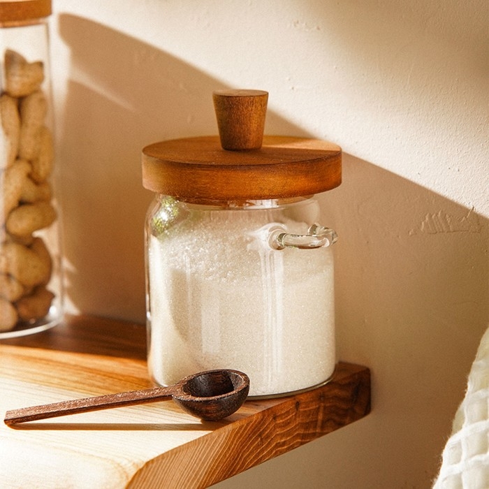 Банка стеклянная для сыпучих продуктов с ложкой SL Home «Южная акация», 400 мл, 10,5×9×13 см Банка стеклянная для сыпучих продуктов с ложкой SL Home «Южная акация», 400 мл, 10,5×9×13 см