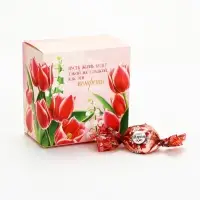 Гифтбокс с чаем, конфетами и еждневником "С 8 марта"