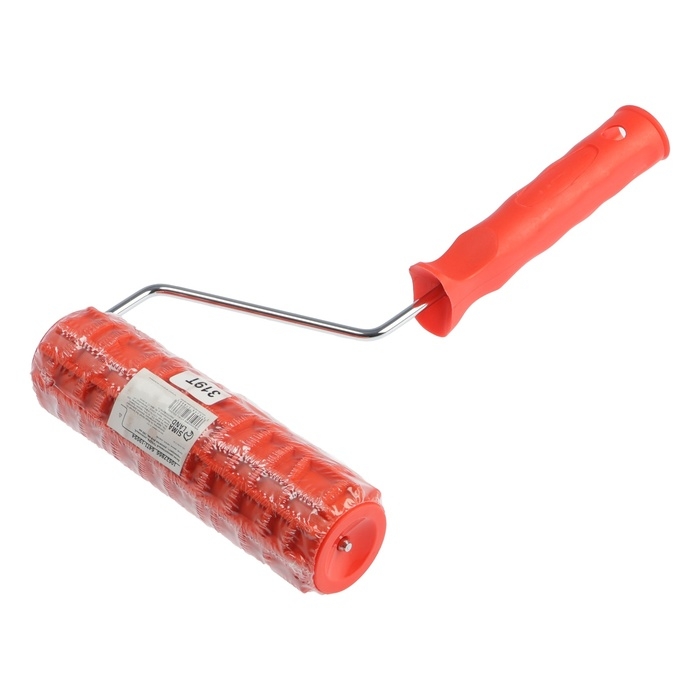 Валик декоративный ТУНДРА, резиновый,  Валик декоративный ТУНДРА, резиновый, "крокодил", рукоятка d=6 мм, 180 мм