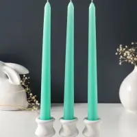Набор свечей античных 25 см, 3 шт., 58 г, 7 ч, мятный